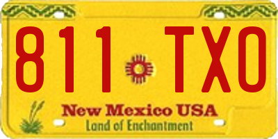 NM license plate 811TXO