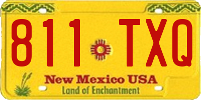 NM license plate 811TXQ