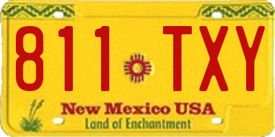 NM license plate 811TXY