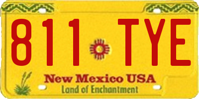 NM license plate 811TYE
