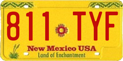 NM license plate 811TYF