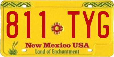 NM license plate 811TYG