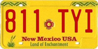 NM license plate 811TYI