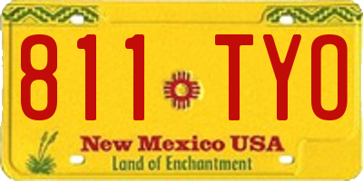 NM license plate 811TYO