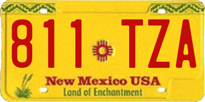 NM license plate 811TZA
