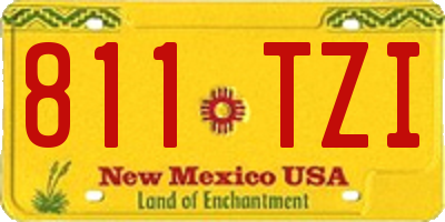 NM license plate 811TZI