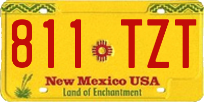 NM license plate 811TZT