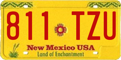 NM license plate 811TZU