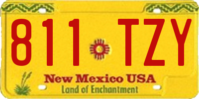 NM license plate 811TZY