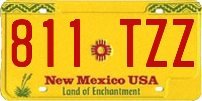 NM license plate 811TZZ