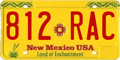 NM license plate 812RAC