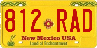 NM license plate 812RAD