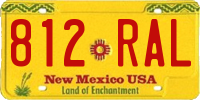 NM license plate 812RAL