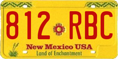 NM license plate 812RBC
