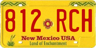 NM license plate 812RCH