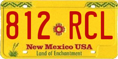 NM license plate 812RCL