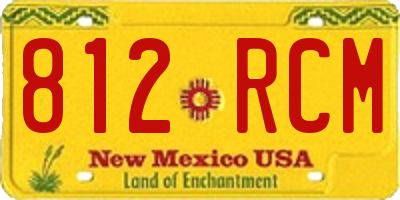 NM license plate 812RCM