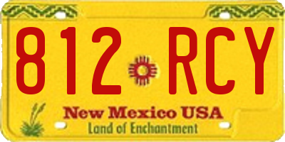 NM license plate 812RCY