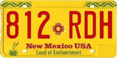 NM license plate 812RDH