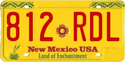 NM license plate 812RDL