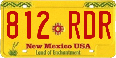 NM license plate 812RDR