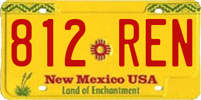 NM license plate 812REN
