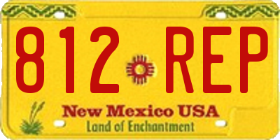 NM license plate 812REP