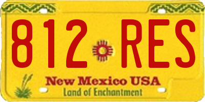 NM license plate 812RES