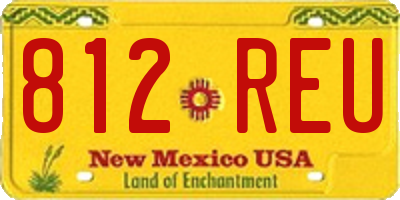 NM license plate 812REU