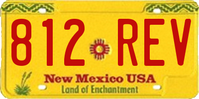 NM license plate 812REV