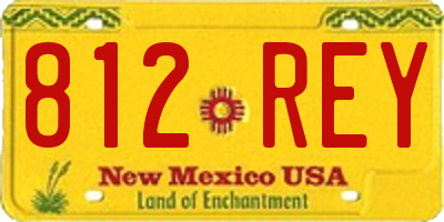 NM license plate 812REY