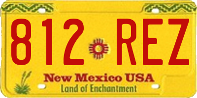 NM license plate 812REZ