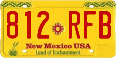 NM license plate 812RFB