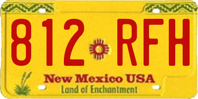NM license plate 812RFH