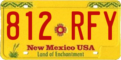 NM license plate 812RFY