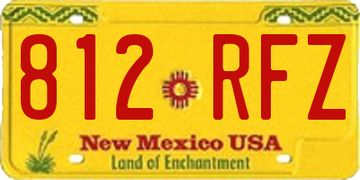 NM license plate 812RFZ