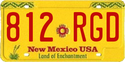 NM license plate 812RGD