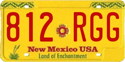 NM license plate 812RGG