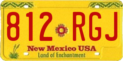 NM license plate 812RGJ