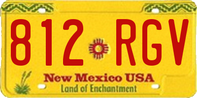 NM license plate 812RGV