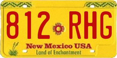 NM license plate 812RHG