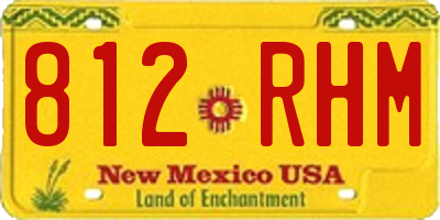 NM license plate 812RHM