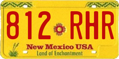 NM license plate 812RHR