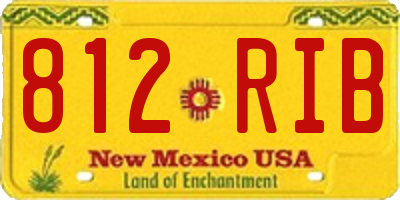 NM license plate 812RIB