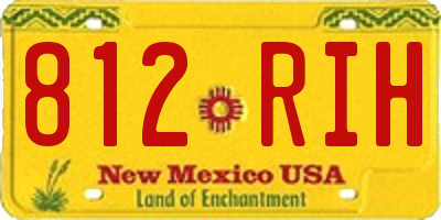 NM license plate 812RIH