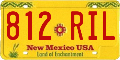 NM license plate 812RIL