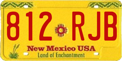 NM license plate 812RJB