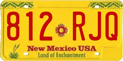 NM license plate 812RJQ