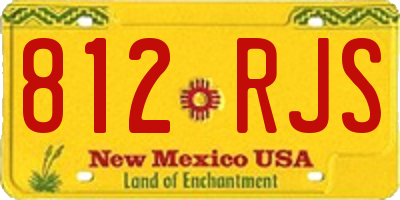 NM license plate 812RJS