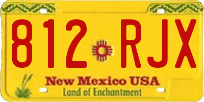 NM license plate 812RJX